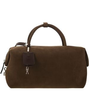 Max Mara HoldalllsueDe Gran Catadilla de cuero Nubuck - Marrón