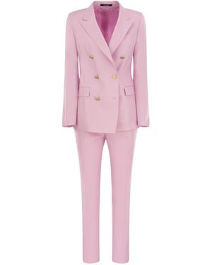 Tagliatore Linen Suit - Pink