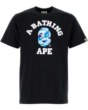 A Bathing Ape Slate Cotton Abc Camo Collage T Shirt - Black