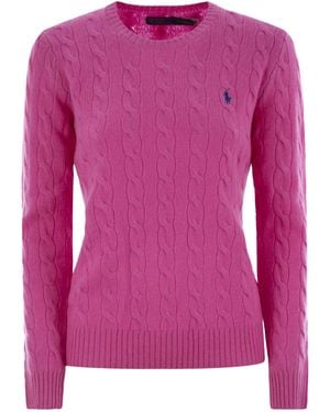Polo Ralph Lauren Plained Wol En Cashmere Crew Neck - Roze