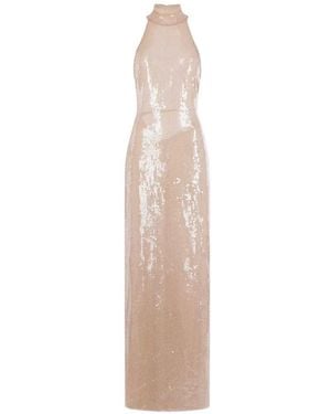 Raquel Diniz Long Sequin Dress - White