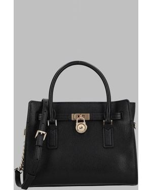 MICHAEL Michael Kors Medium Leather Satchel Bag 21 Cm X 27.5 Cm X 12 Cm - Black