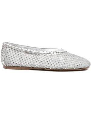 forte_forte Strass Mesh Ballerina - White