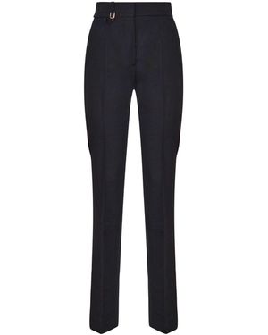 Jacquemus Hochtaillierte Schwarze Baumwollhose - Blau