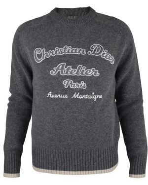 Dior Cd Atelier Knit Sweater - Grey