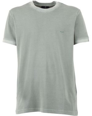 Fay T Shirts With Embroidery - Grau