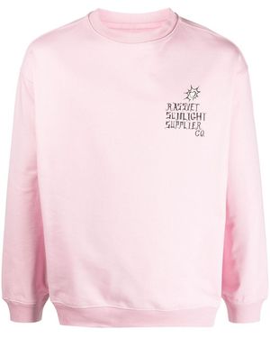 Rassvet (PACCBET) Logo-Print Cotton Sweatshirt - Pink