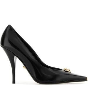 Versace Leather Pumps - Black