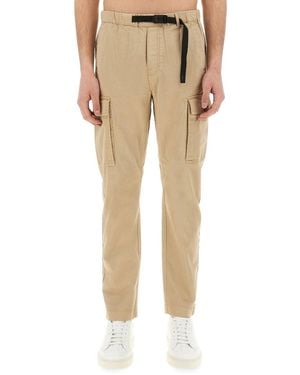 Woolrich Cargo Pants With Belt - Natural
