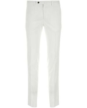 PT Torino Stretch Cotton Blend Silkochino Pant - White