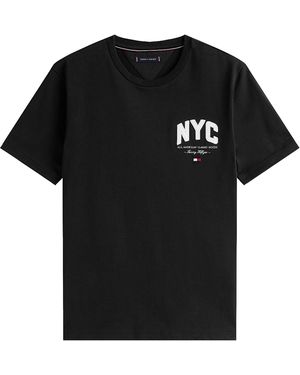 Tommy Hilfiger Athleisure T -Shirt mit bestickten Logo - Schwarz