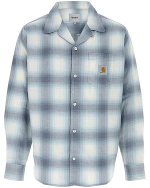 Carhartt Embroidered Cotton L/s Tyers Shirt - Blue