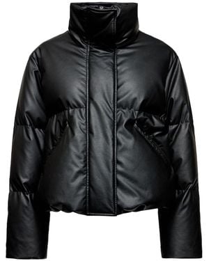 MM6 by Maison Martin Margiela Donsjack Met Hoge Hals - Zwart