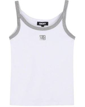 DKNY Canotta Con Logo - White