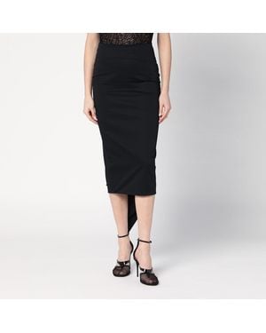 THE LATEST Cotton Midi Skirt - Black