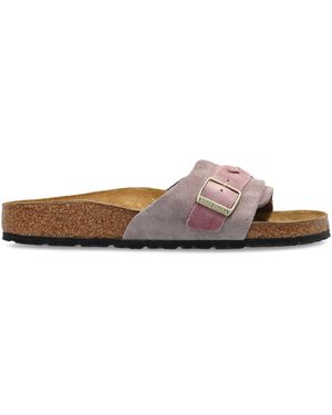 Birkenstock Gevlochten Vervaagd Paars, Suede Leer - Meerkleurig