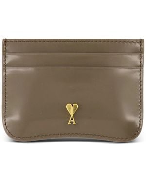 Ami Paris Slg Paris Paris Card Holder - Brown