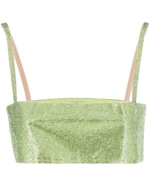 Nue Top Versierd Met Stras - Groen