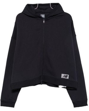 New Balance Logo Cotton Hoodie - Blue