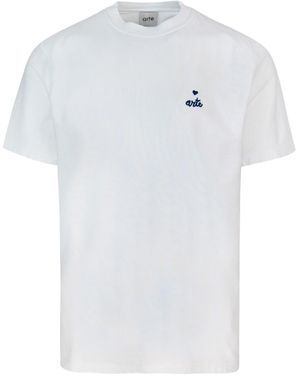 Arte' T Shirt Heart Logo - White