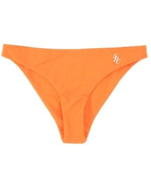SPORTY&RICH Bikini Briefs With Logo - Orange
