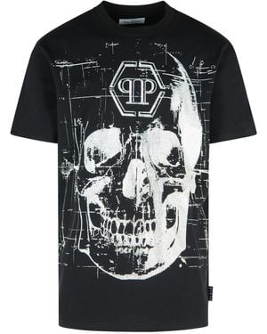 Philipp Plein Schwarzer Baumwoll -T -Shirt