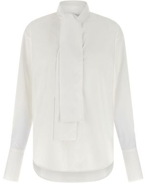 Nude Nacktes Lavallière -Kragenhemd - Weiß