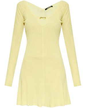 Jacquemus Abito Corto La Robe A Coste - Giallo
