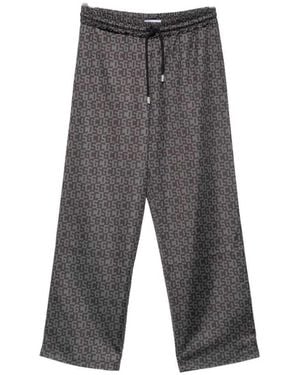 Gcds "Monogram Logo" Nylon Trousers - Grey
