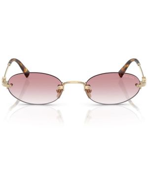 Miu Miu Sonnenbrille Mua54 S Zvn70 O Gold/Rosa Farbverlauf Damen - Pink
