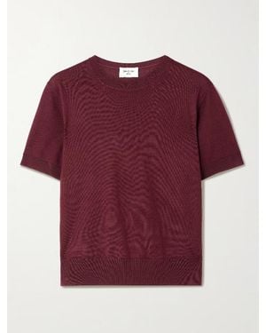 Saint Laurent Top Col Rond - Rojo