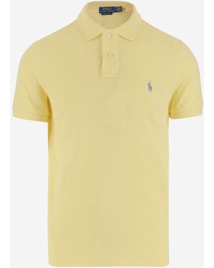 Polo Ralph Lauren Cotton Polo Shirt Con Logo - Giallo