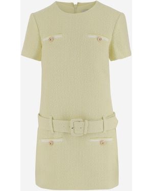 Self-Portrait Wool Blend Dress - Green