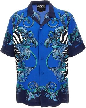Versace Jeans Couture Blaue Viskosehemd