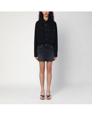 Haikure Washed Tamu Mini Dress - Black