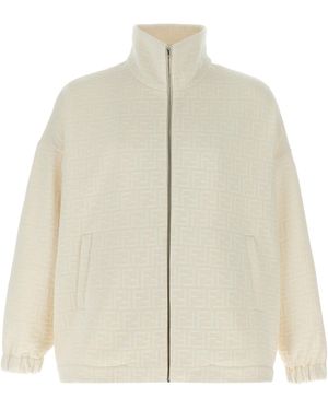 Fendi Partout dans le sweat-shirt du logo - Neutre