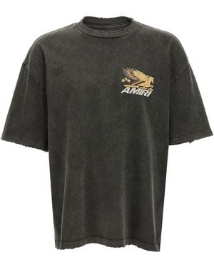 Amiri 'Vintage Pegasus os' T -Shirt - Schwarz