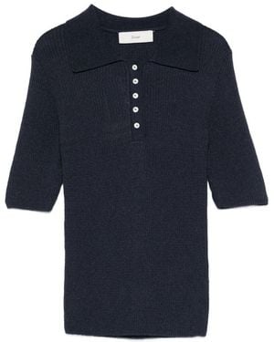 DUNST Cotton Blend Polo Shirt - Blue