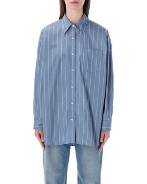 A.P.C. Striped Cotton Shirt - Blue