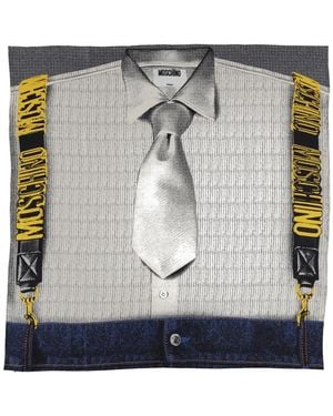 Moschino Silk Scarf With Print - Multicolour