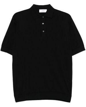Lardini Schwarzes Kurzarm-Poloshirt