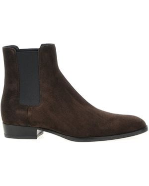 Saint Laurent 'Wyatt' Chelsea Boots - Brown
