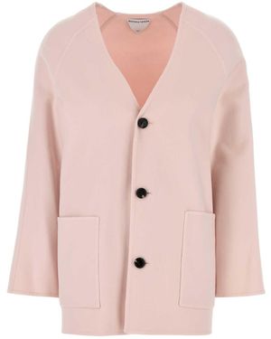 Bottega Veneta Pastel Wool Blend Cardigan - Pink
