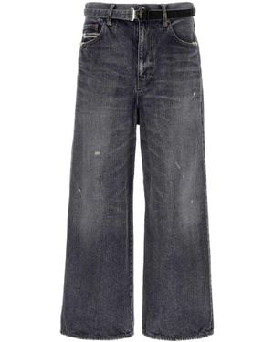 Sacai Black Denim Jeans - Blue