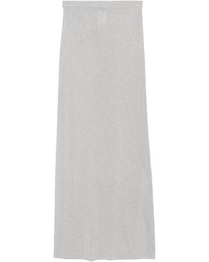 Tom Ford Sequined Long Skirt - White