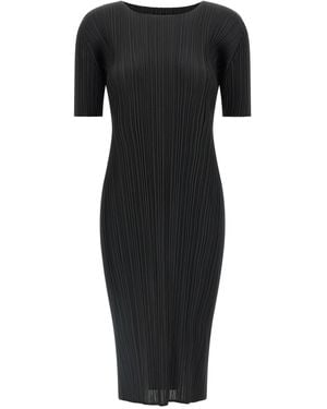 Pleats Please Issey Miyake 'Monthly Colors: August' Dress - Black