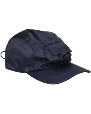 Fendi Blue Polyamide Cap (baseball Hat)