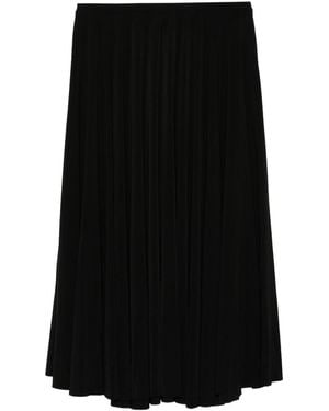Norma Kamali Falda midi plisada - Negro