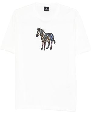 Paul Smith T-Shirt Mit Zebra-Print - Weiß