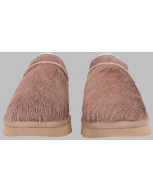 UGG Sheepskin Mini Flat Slippers - Brown
